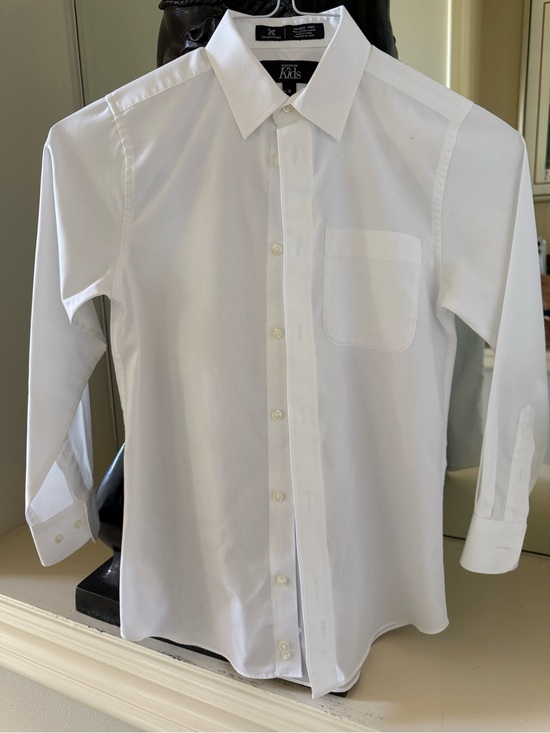 Nordstrom Other - Nordstrom Kids Boys White Button Down Dress Shirt Size 8 100% Cotton Wrinkle Fre